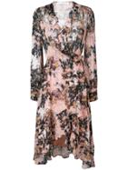 Iro Garden Print Ruffle Midi Dress - Pink