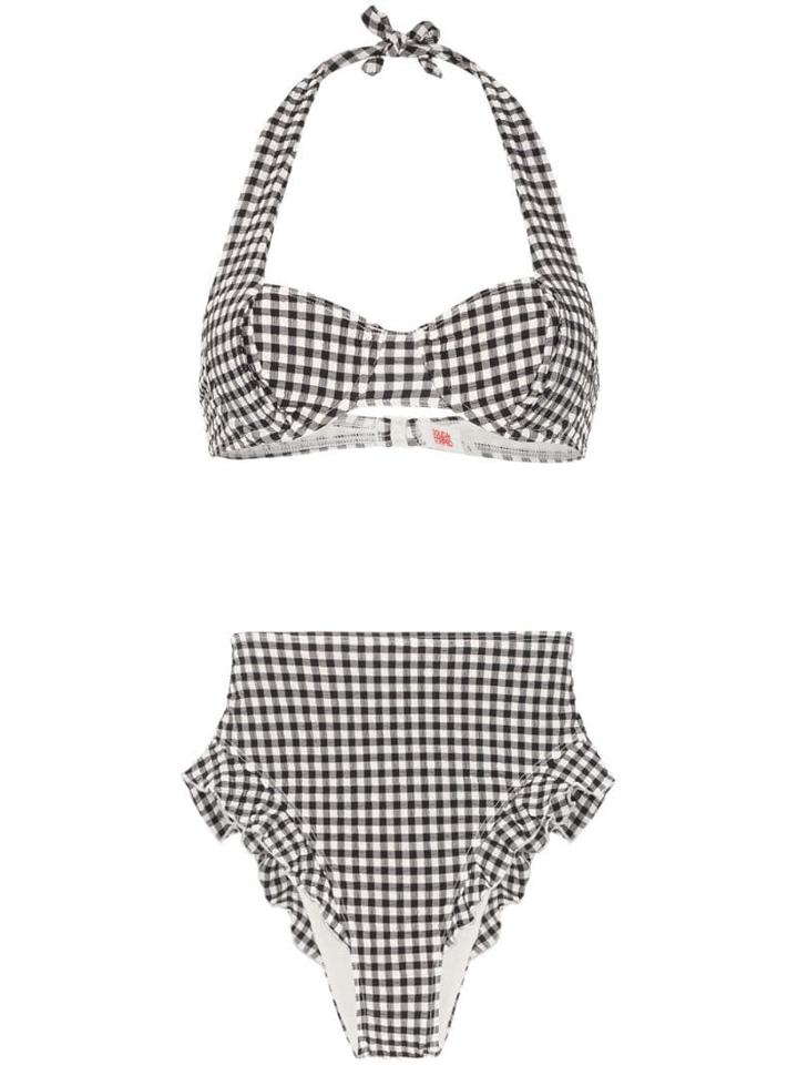 Solid & Striped Lana Gingham Check Bikini - Black