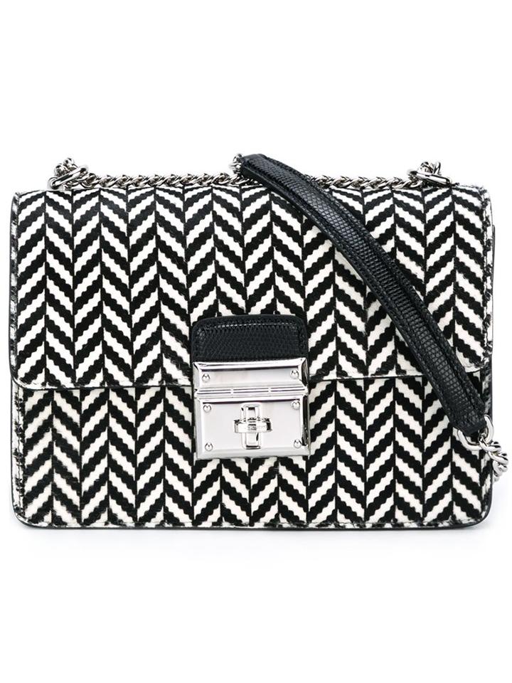 Dolce & Gabbana Contrast Chevron Cross Body Bag