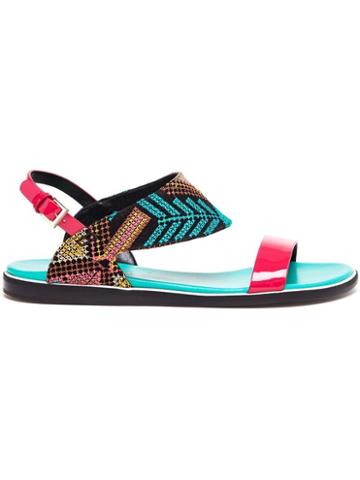 Nicholas Kirkwood Leather And Embroidered Sandals