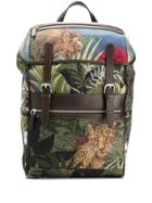 Etro Wildlife Print Backpack - Green
