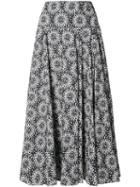 Derek Lam Printed Full Skirt, Women's, Size: 36, Black, Cotton