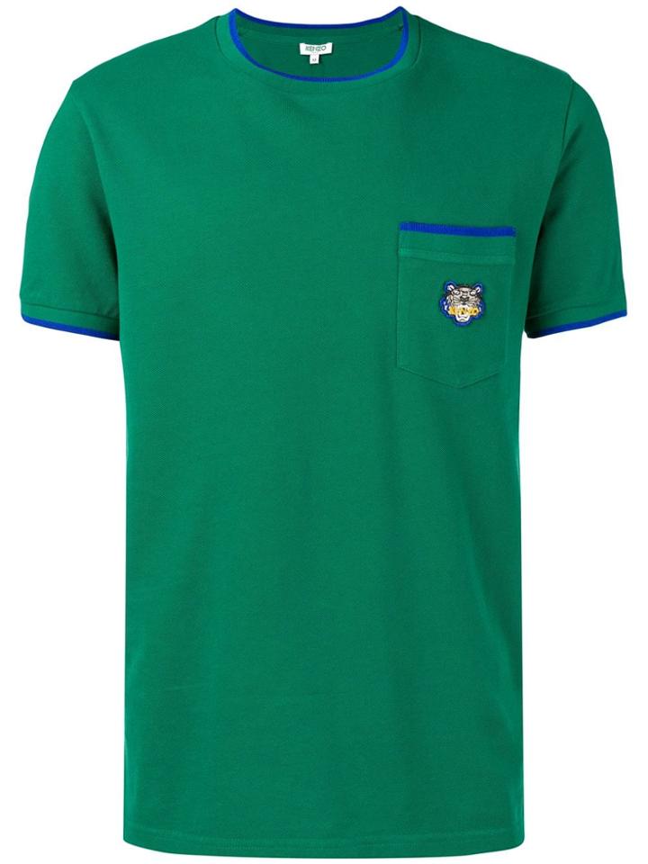 Kenzo Tiger Embroidered T-shirt - Green