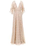 Tufi Duek Embroidered Tulle Dress - Pink