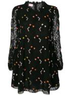 Giamba Embroidered Panelled Dress - Black