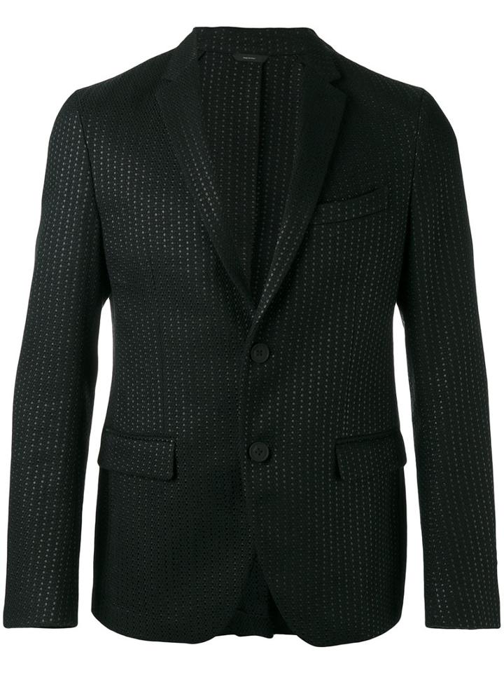 Fendi - Textured Two Button Blazer - Men - Cotton/jute/viscose - 46, Black, Cotton/jute/viscose