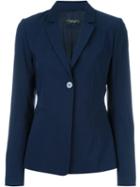 Twin-set One Button Blazer, Women's, Size: Xs, Blue, Acetate/polyester/viscose/spandex/elastane