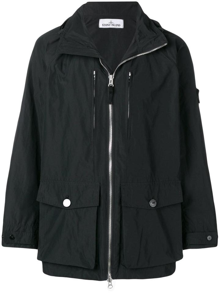 Stone Island Lightweight Hooded Jacket - Black