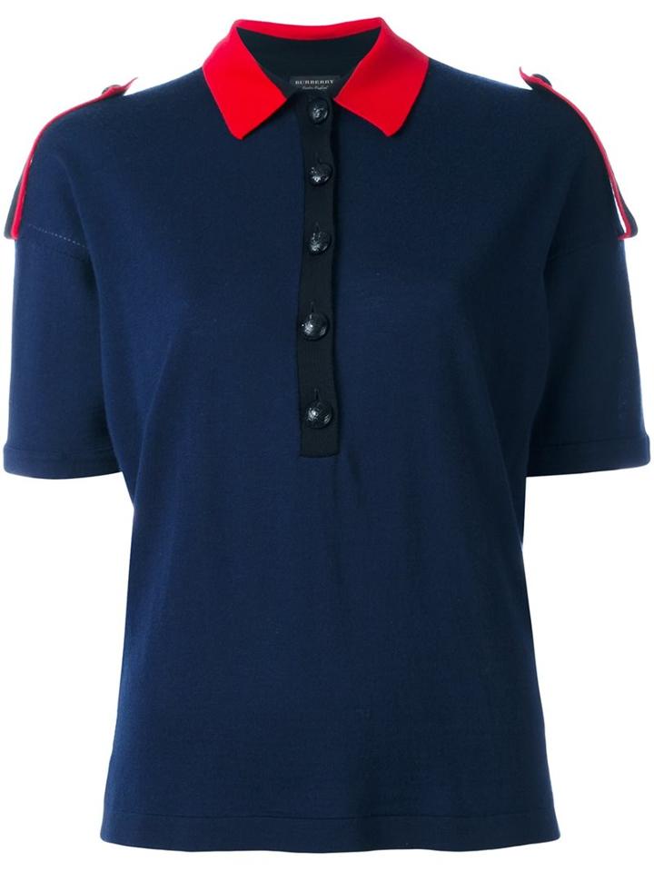 Burberry Runway Colour Block Knitted Polo