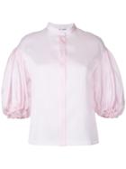 Dice Kayek - Puff Sleeve Shirt - Women - Silk/cotton - 38, Pink/purple, Silk/cotton