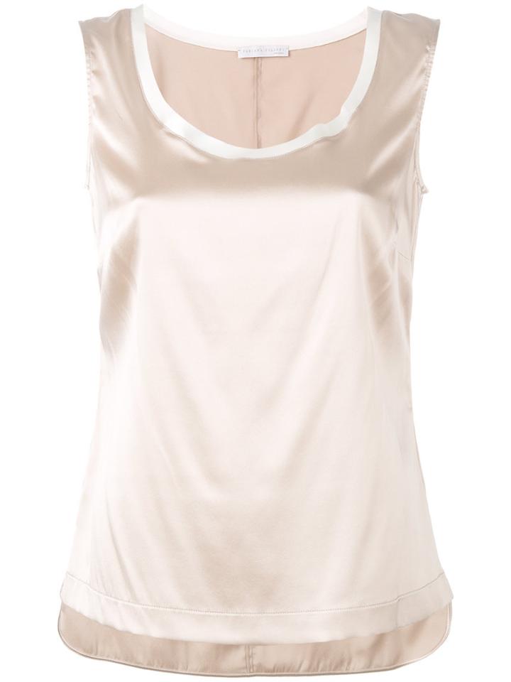 Fabiana Filippi Scoop Neck Vest, Women's, Size: 40, Pink/purple, Silk/spandex/elastane