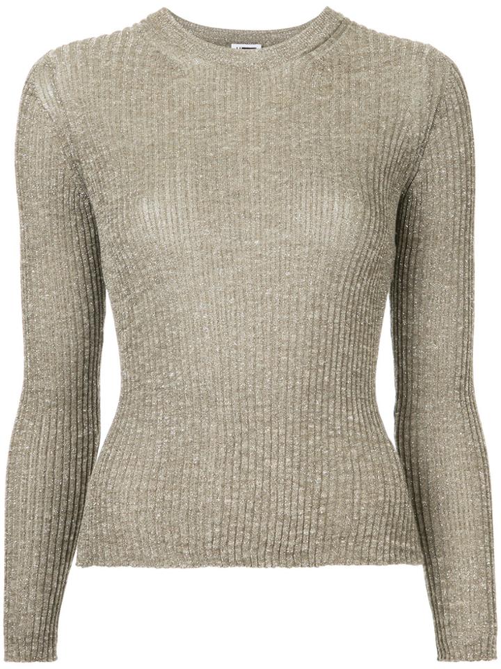 H Beauty & Youth Ribbed Slim Fit Sweater - Brown