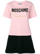 Moschino Logo T-shirt Dress - Pink