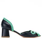 Sarah Chofakian Cut Out Pumps - Blue