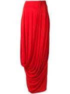 Marni Draped Maxi Skirt - Red