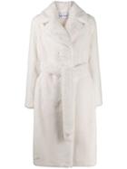 Stand Studio Faustine Faux Fur Belted Coat - White