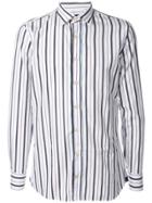 Lardini Contrast Striped Shirt - White