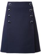 Michael Kors Buttoned A-line Skirt - Blue