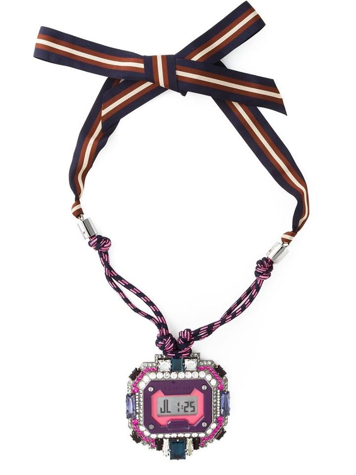 Lanvin 'timeless' Watch Pendant Necklace