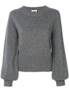 Chloé Bell Sleeved Cashmere Sweater - Grey