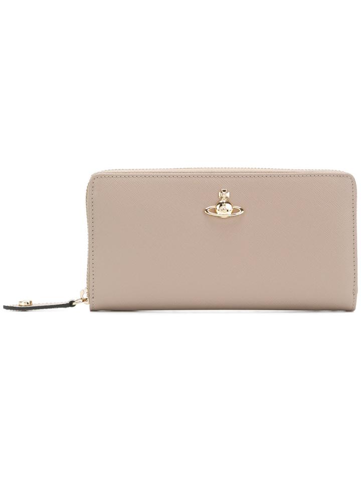 Vivienne Westwood Zip Around Wallet - Nude & Neutrals