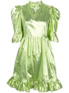 Batsheva Flared Bell Sleeve Dress - Green