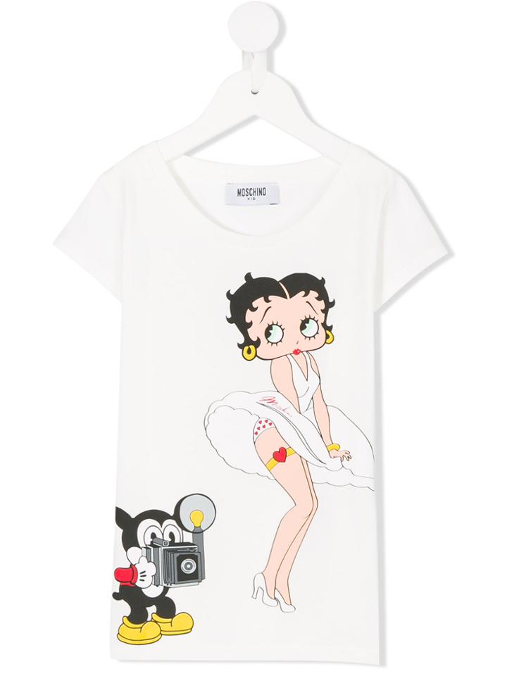 Moschino Kids Betty Boop T-shirt - White