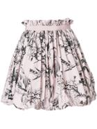 Alexander Mcqueen Floral Print Bubble Mini Skirt - Pink & Purple