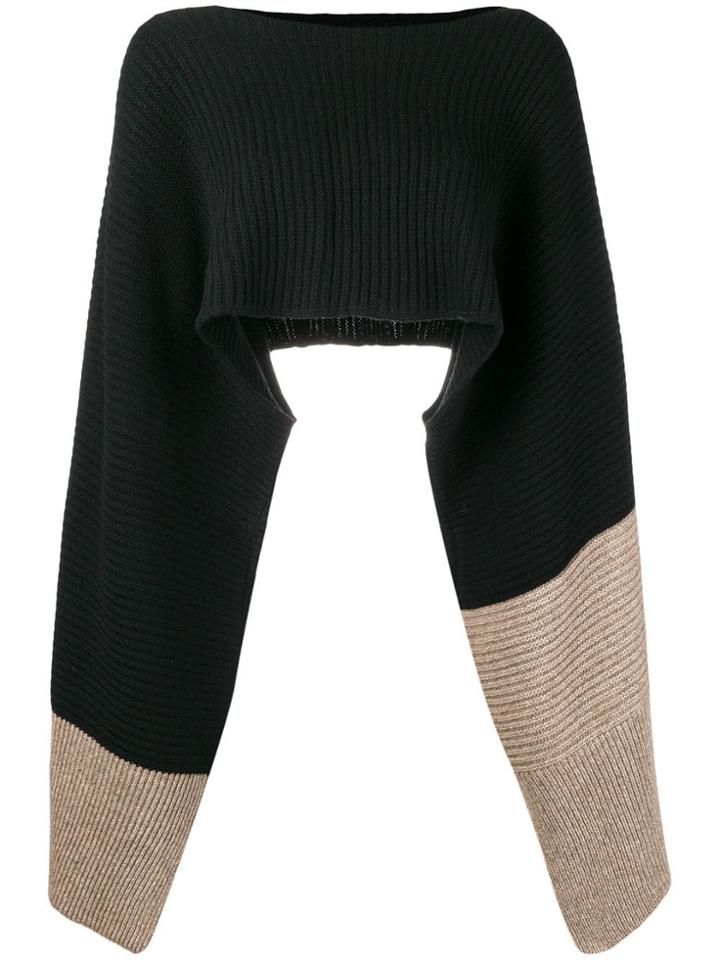 Eudon Choi Oversized Cropped Sweater - Black