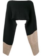 Eudon Choi Oversized Cropped Sweater - Black