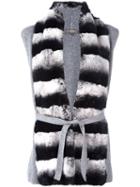 N.peal 'placket Milano' Gilet, Women's, Size: Xs, Grey, Rabbit Fur/cashmere