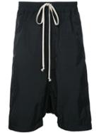 Drop-crotch Shorts - Men - Polyester - 46, Black, Polyester, Rick Owens