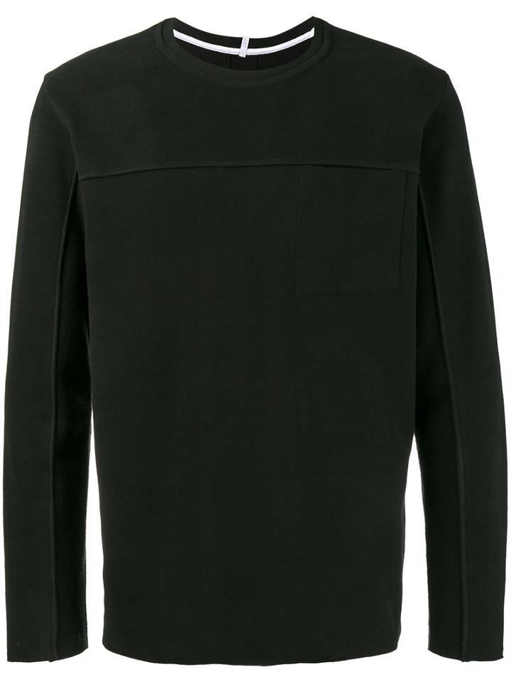 Lot78 - Knitted Crew Neck Jumper - Men - Cotton/polyester - S, Black, Cotton/polyester