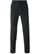 Les Hommes Straight Leg Trousers, Men's, Size: 46, Black, Cotton/polyamide/virgin Wool/rubber