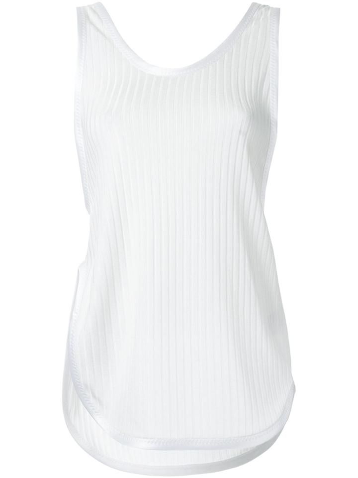 3.1 Phillip Lim Ribbed Knotted Tank Top - White