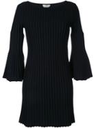 Fendi Ribbed Mini Dress, Women's, Size: 40, Black, Polyester/viscose