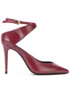 Roberto Cavalli Asymmetric Strap Pumps - Red