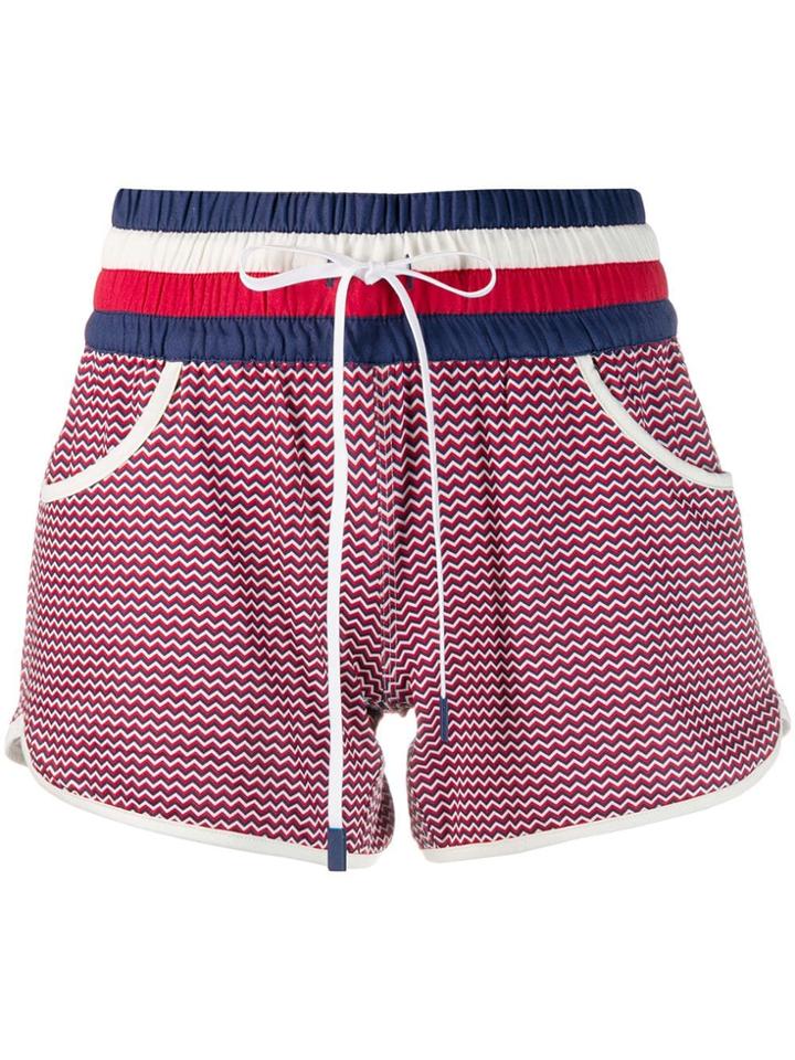 Perfect Moment Zig Zag Print Shorts - Blue