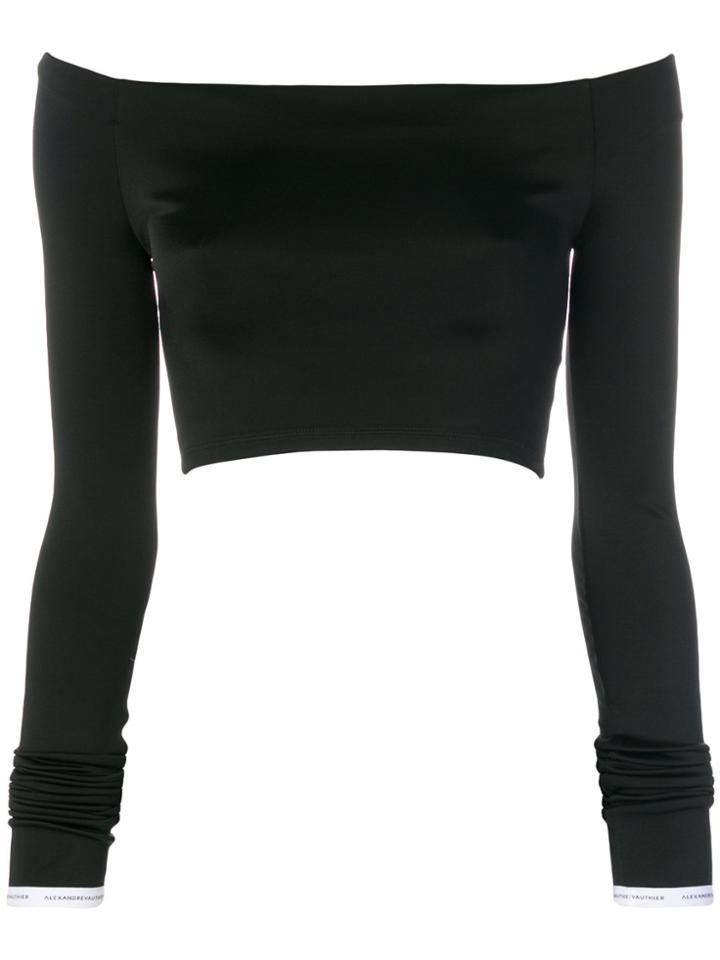 Alexandre Vauthier Off The Shoulder Crop Top - Black
