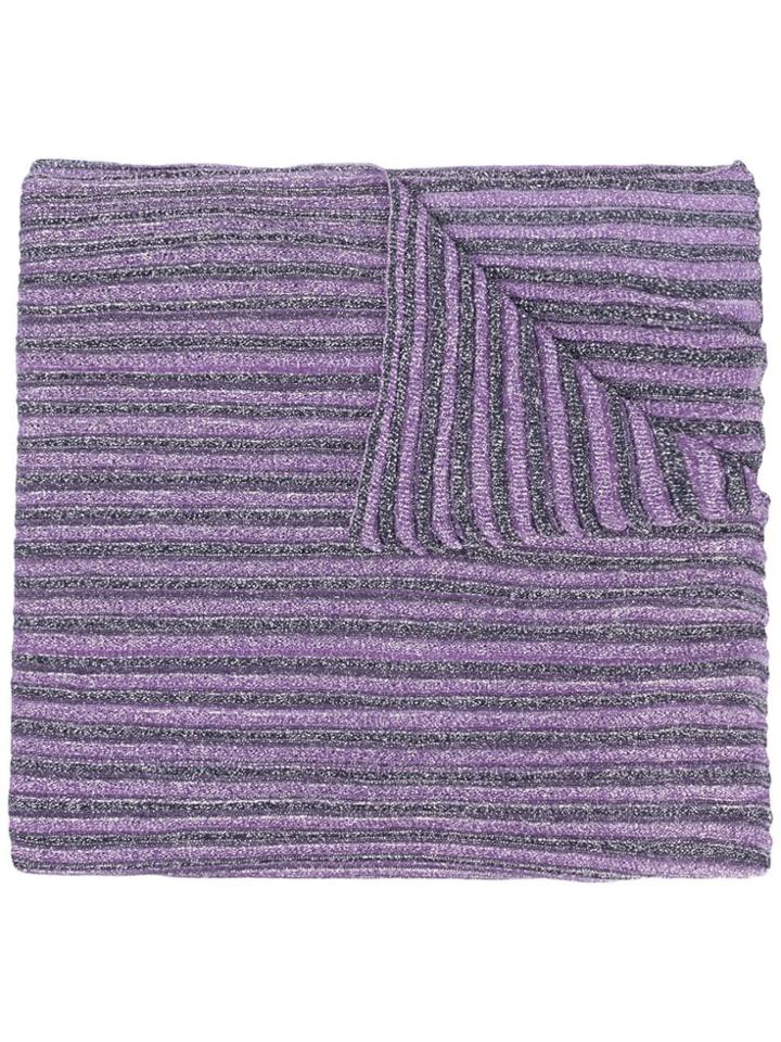 Missoni Glitter Knitted Scarf - Purple