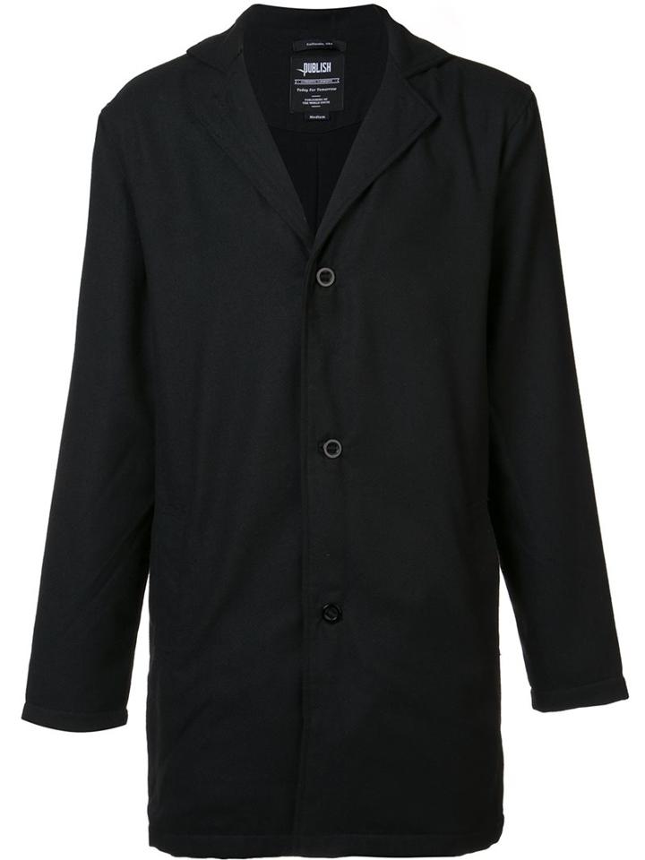 Publish Button Front Long Jacket