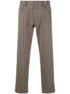 Ymc Striped Straight Trousers - Nude & Neutrals