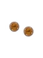 Dana Rebecca 14kt Gold Anna Beth Citrine And Diamond Studs