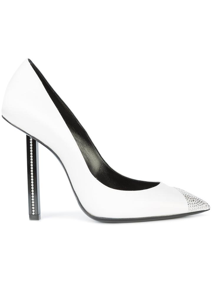 Saint Laurent Tower 110 Pumps - White