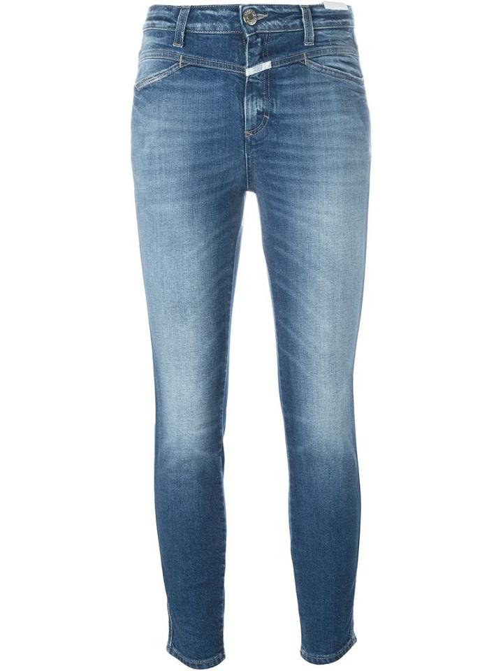 Closed Skinny Cropped Jeans, Women's, Size: 30, Blue, Cotton/spandex/elastane