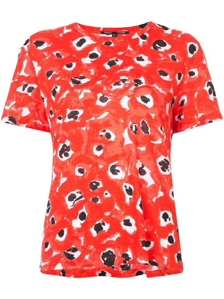 Proenza Schouler Printed Fitted T-shirt - Yellow & Orange