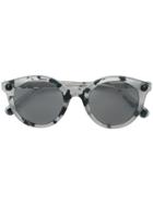 Christopher Kane Eyewear Round Frame Speckled Sunglasses - Grey