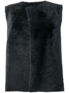 Daniela Pancheri Shearling Vest Jacket - Blue