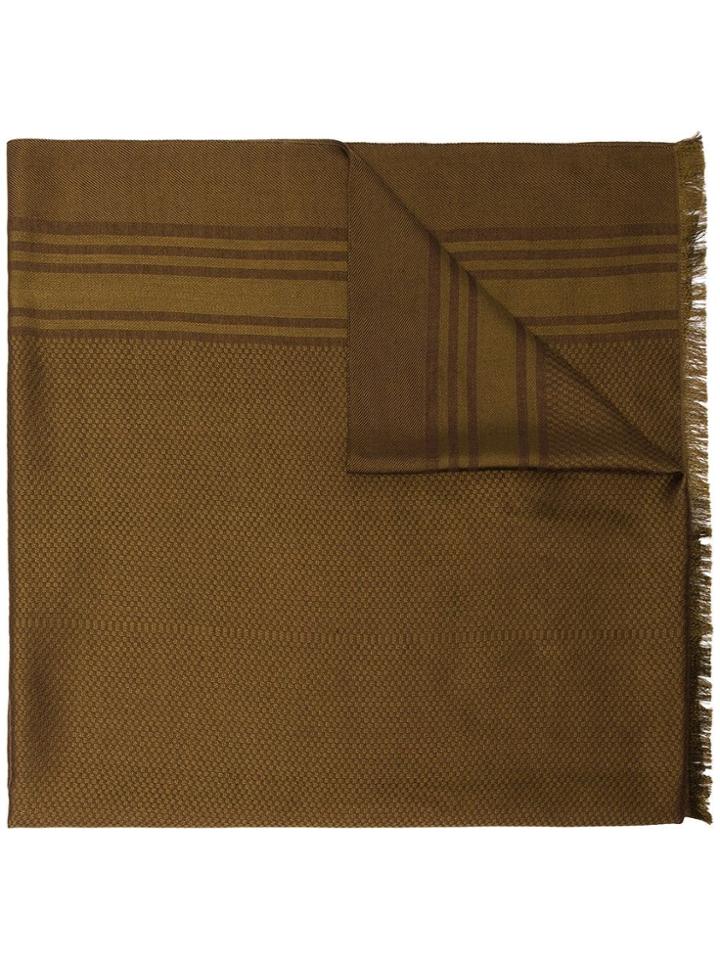 Haider Ackermann Khaki Frayed Edge Cashmere Scarf - Green