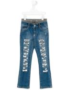 Philipp Plein Kids Distressed Jeans, Boy's, Size: 8 Yrs, Blue